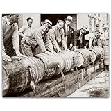 Empty the Barrels: 11x14 Unframed Poster-Vintage 1920s Retro Photos for Speakeasy & Bootleggers-Prohibition Era Bar Black & White Photography, Antique Historical Prints, Modern Lounge & Home Bar Décor