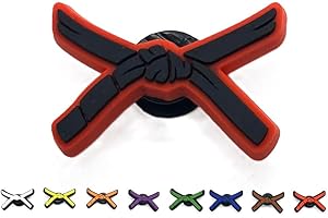 Cobra Kai Croc Charms: Taekwondo Belt Color Shoe Charm + Korean Flag