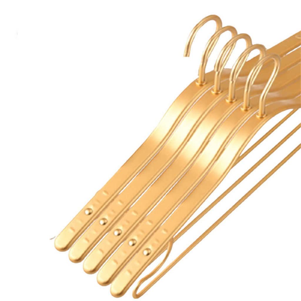 MOBYGKFY 5pcs Metal Clothing Hanger Aluminum Alloy Thicken Winter Coat Hanging Rack Space Saver Storage Clothes Hangers(D)