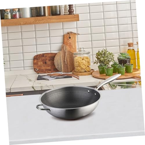 Wok de Acero Inoxidable con Doble Asa y Diseño Panal miniatura 6