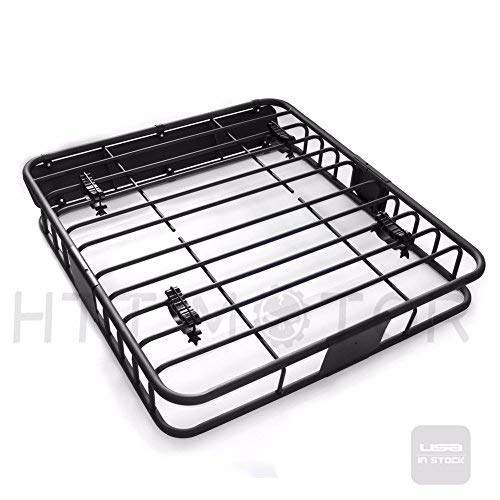 Httmt Mt371-029-M Black Universal Roof Rack Cargo Car Top Luggage Holder Carrier Basket Travel Suv #TOP3