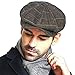 Men's Fashion Newsboy Gatsby Hat Vintage Beret Flat Ivy Cabbie Driving Hunting Cap for Boyfriend, Brown, XL