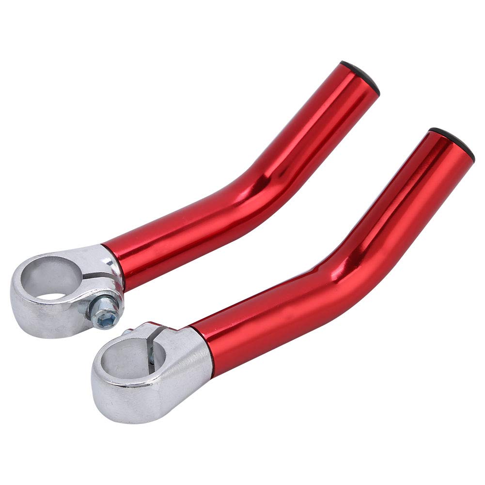CFTGIW 1 Pair Aluminum Alloy Mountain Road Handlebar End Bla Strong and Anti Slip Shock Absorption. Ck Handlebar Extension Handle Extenders for (Red)
