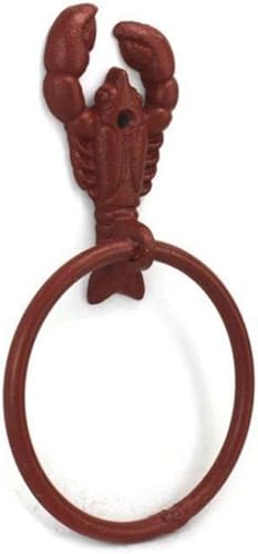 Miniatura 136 de Toallero de hierro fundido de plata antigua de 8.5 pulgadas - Decoración de conchas marinas - Decoración del hogar del mar Plata,Hierro fundido,Azul