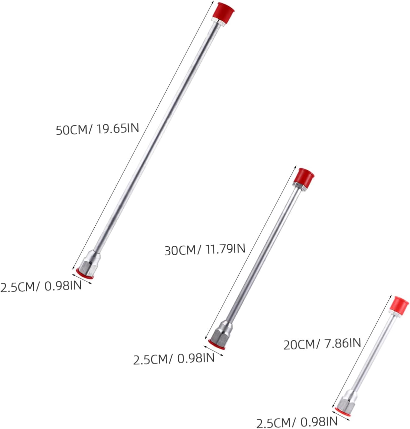 Outanaya 3pcs Paint Sprayer Extension Pole Lengths for Projects Spray Rod for Airless Paint Sprayer Painting Tool Extension