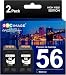 GPC Image 2 Black Remanufactured 56 Ink Cartridge Replacement for HP 56 C6656AN High Yield work with HP Deskjet 5550 5650 5150 5850 Photosmart 7350 7260 7450 7150 7550 4215 7760, PSC 2210 2510 Printer