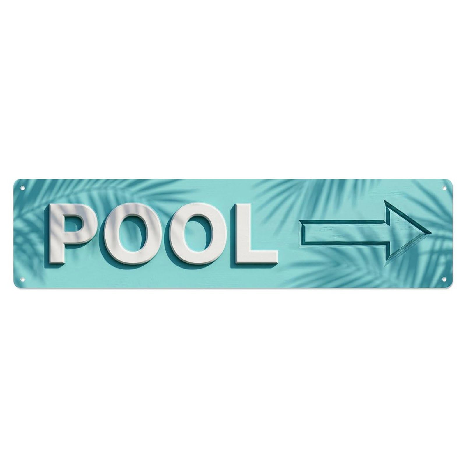 Swimming Pool Tropical Breeze Metal Tin Sign