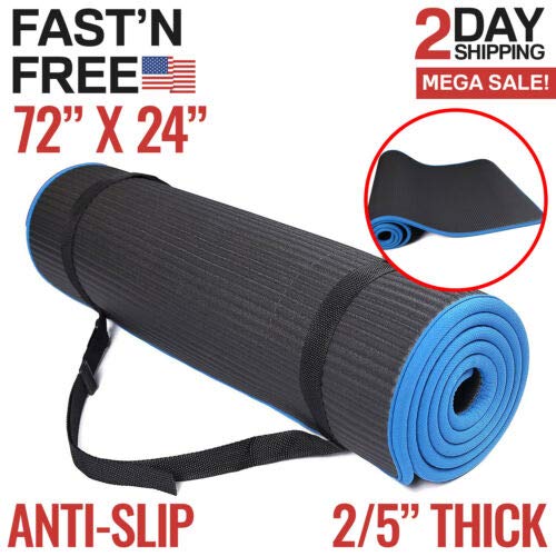 DSA Trade Shop Extra Thick Yoga Mat Exercise Mat Workout Fitness Pilates Non