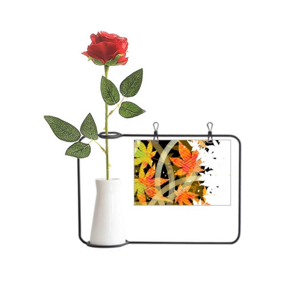 Fleurs artificielles feuille d'érable suspendre pour décoration automnale extérieure