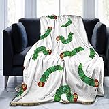 Sonernt Throw Blanket for/Couch/Bed Plush Blankets and Throws Very Hungry Caterpillar Flannel Fluffy Warm Cozy Blanket for Kids Girl Boy Dad Mom,40x50 Inches