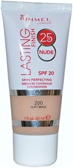 Rimmel London Lasting Finish 25HR Nude Foundation 30ml - 200 Soft Beige