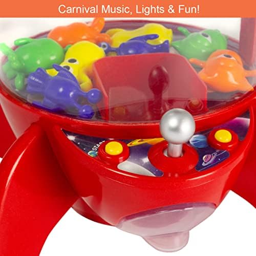 Global Gizmos 50210 Alien Rocket Candy Grabber Machine Game / Battery Operated Kids Game / Retro Arcade Attraction / Novelty Sweets Dispenser