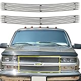 Billet Grille Polished Grille Inserts Combo Fits 1994-1999 Chevy C/K Pickup/Suburban/Tahoe