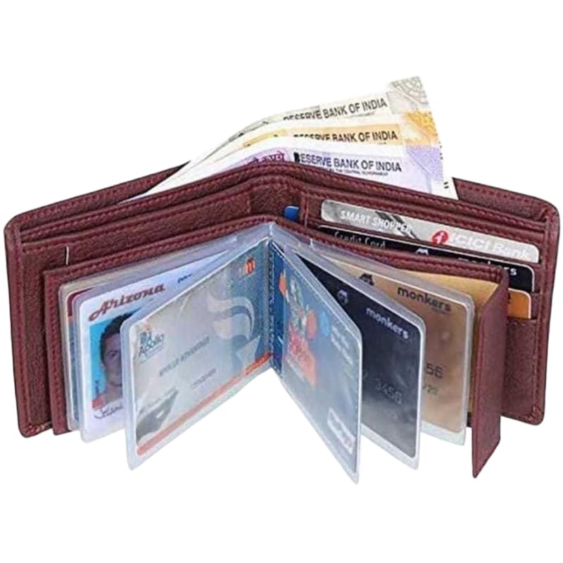 Women Brown Artificial Leather Card Holder (14 Card Slots)-Men’s Wallet and Card Holder with Secure Storage-image-32