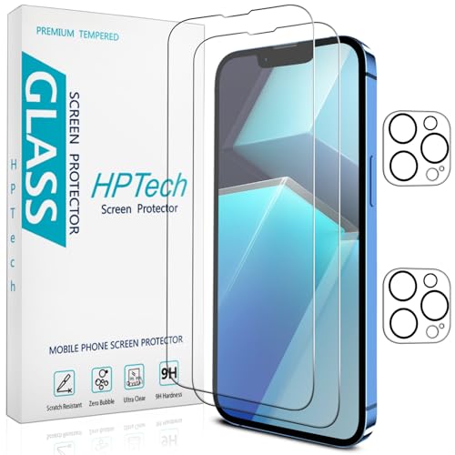 Image of 2+2 Pack Screen Protector for iPhone 13 Pro Max Tempered Glass Film | with Camera Lens Protector, Anti Scratch, Bubble Free