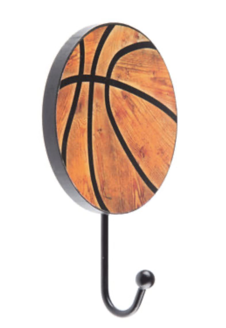 Basketball Wall Art Coat Hook Boy's Sports Fan Themed Bedroom Nursery –  Man Cave Decor Towel Hanger