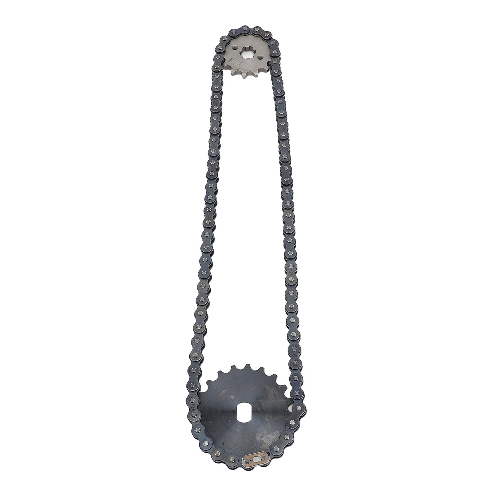 Juego de piñones de Cadena de transmisión para Motocicleta, piñón de transmisión Trasero 420 14T y Cadena de Motocicleta con Orificio en H de 20T, construcción de Acero Duradero