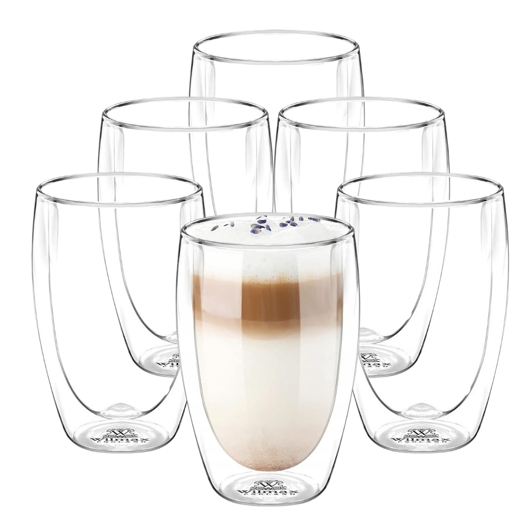 Set di 2 bicchieri da latte a doppia parete, 250 ml Geo - Vialli Design