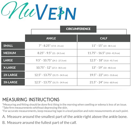 NuVein Sheer Compression Stockings, 20-30 mmHg Support, Knee Length, Closed Toe, 20 Denier, Beige, Medium by NuVein - Image 2