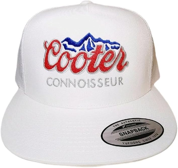 Generic Cooter Connoisseur Mesh Adjustable Snapback Direct Embroidered Puff Trucker Cap Hat White, 6 1/4-7 1/4 image 4