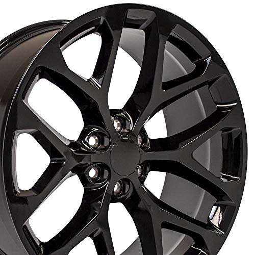 OE Wheels CV98B 24 Inch Rim Fits Silverado 1500 Snowflake Style 6x139.7 24x10...