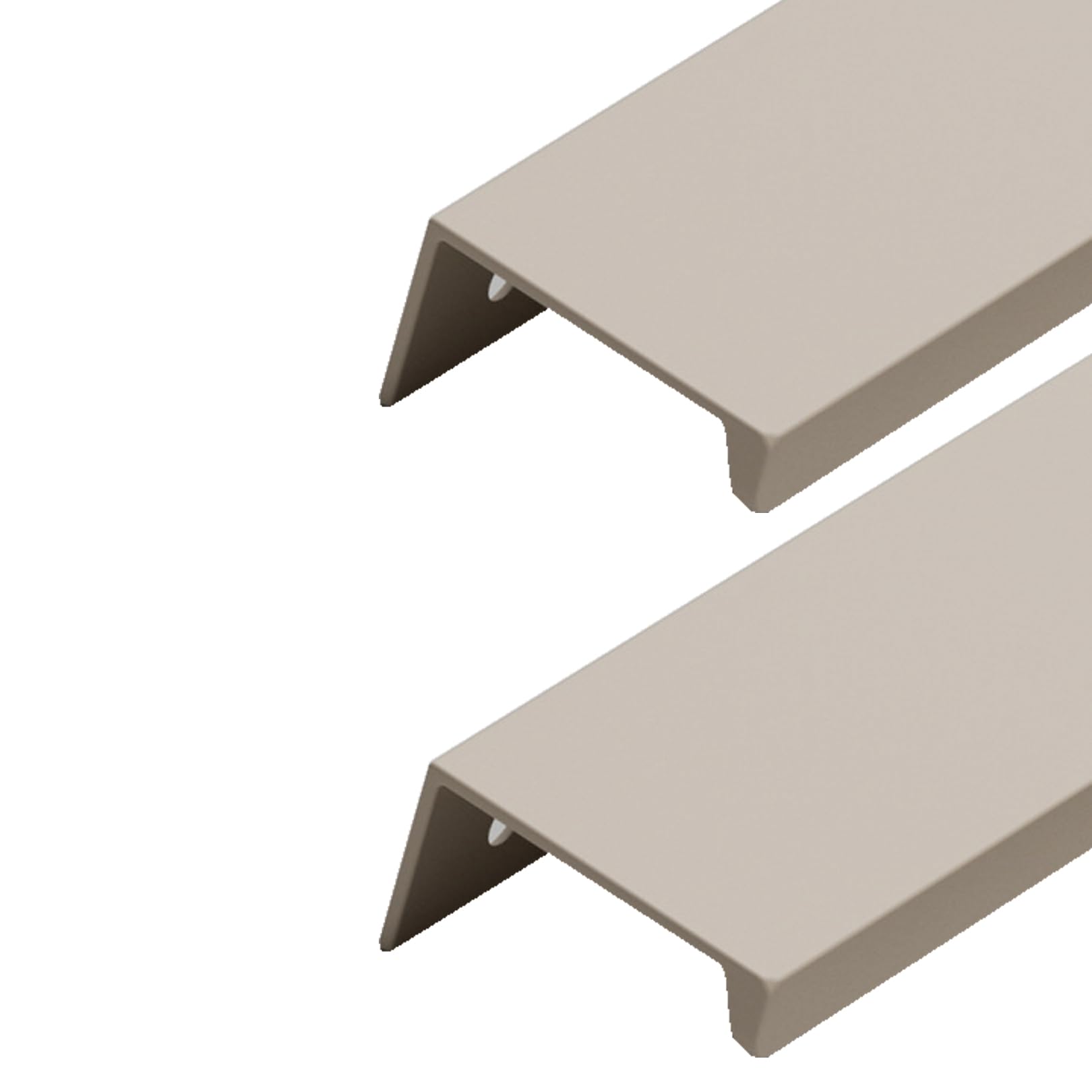 Zcru004 Grey Invisible Knob Aluminium Alloy Wardrobe Kitchen Cupboard Concealed Handles Cabinet Handle Finger Edge Pull Drawerhandles Furniture Gate Knobs Cashmere 2 Pieces (Overall Length 1200Mm)