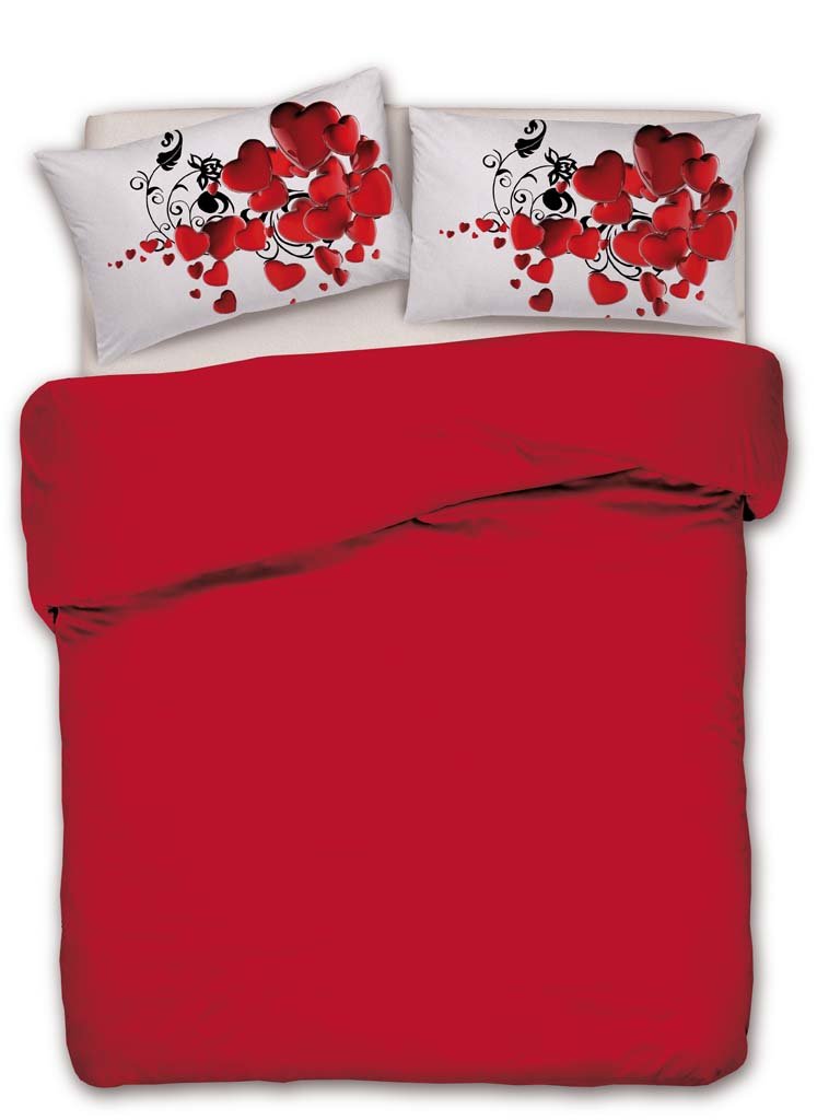 Juego Funda Nórdica 1 1/2P Impresión Digital Corazones