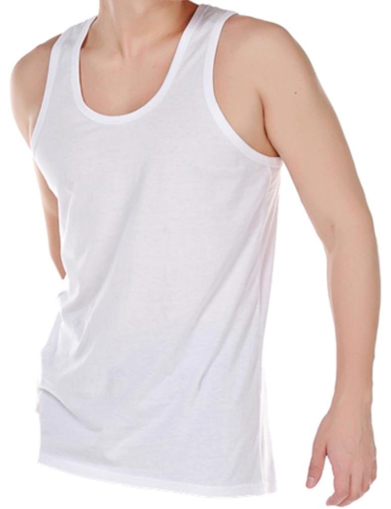 Hduk Mens Underwear Men's White Pack Of 3 100% Cotton Summer Weight Singlet Vests Underwear/White/Available In Sizes Small/Medium/Large/X Large/Xx Large