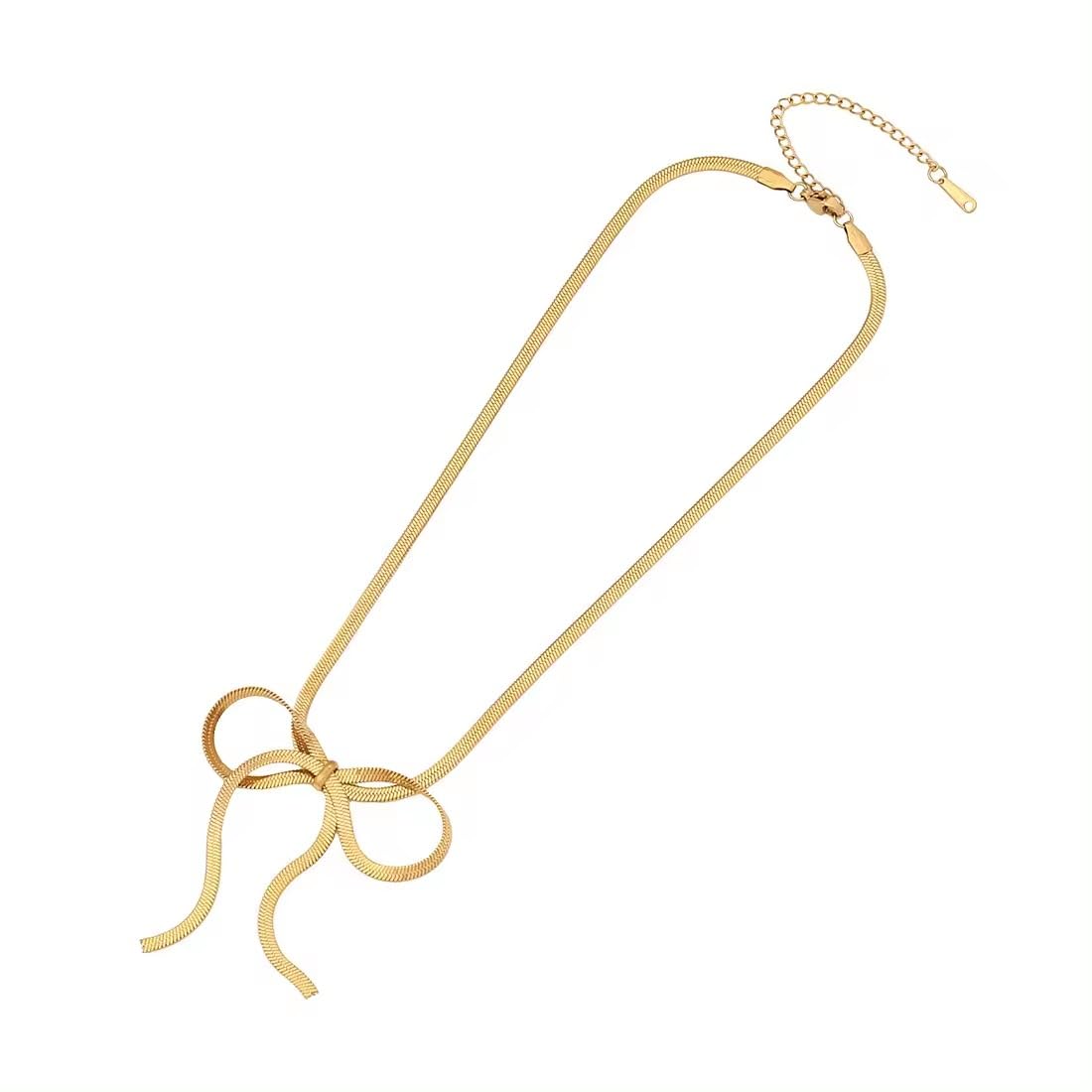 MEENAZpendant necklace chain for women girls bow anti tarnish stainless steel gold stylish Neck Chain | Locket | Modern Design | Birthday Special Occassion Gift | Aesthetic Jewellery | Accessories