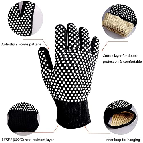 Bbq Grill Glove, Pot Holder Oven Mitts (1Pcs) Heat Resistant Cooking Glove, Fireproof Resistant Designed Oven Glove For Welding, Barbecue(1 Pair) #TOP5