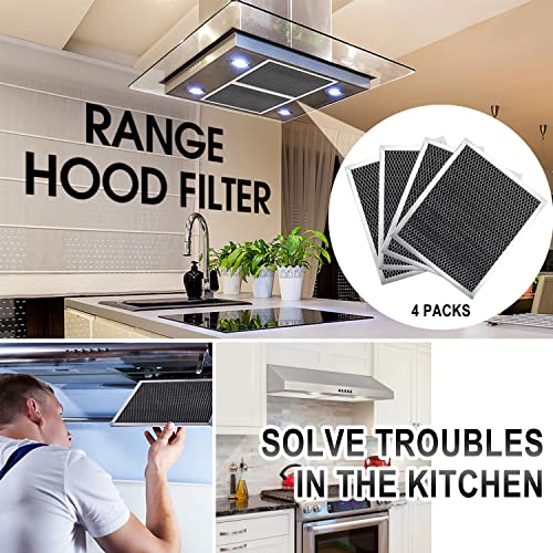 Cenipar 97007696 Charcoal Odour Filter For Range Vent Hood (8 3/4" X 10 1/2" X 3/8")-4 Pack #TOP7