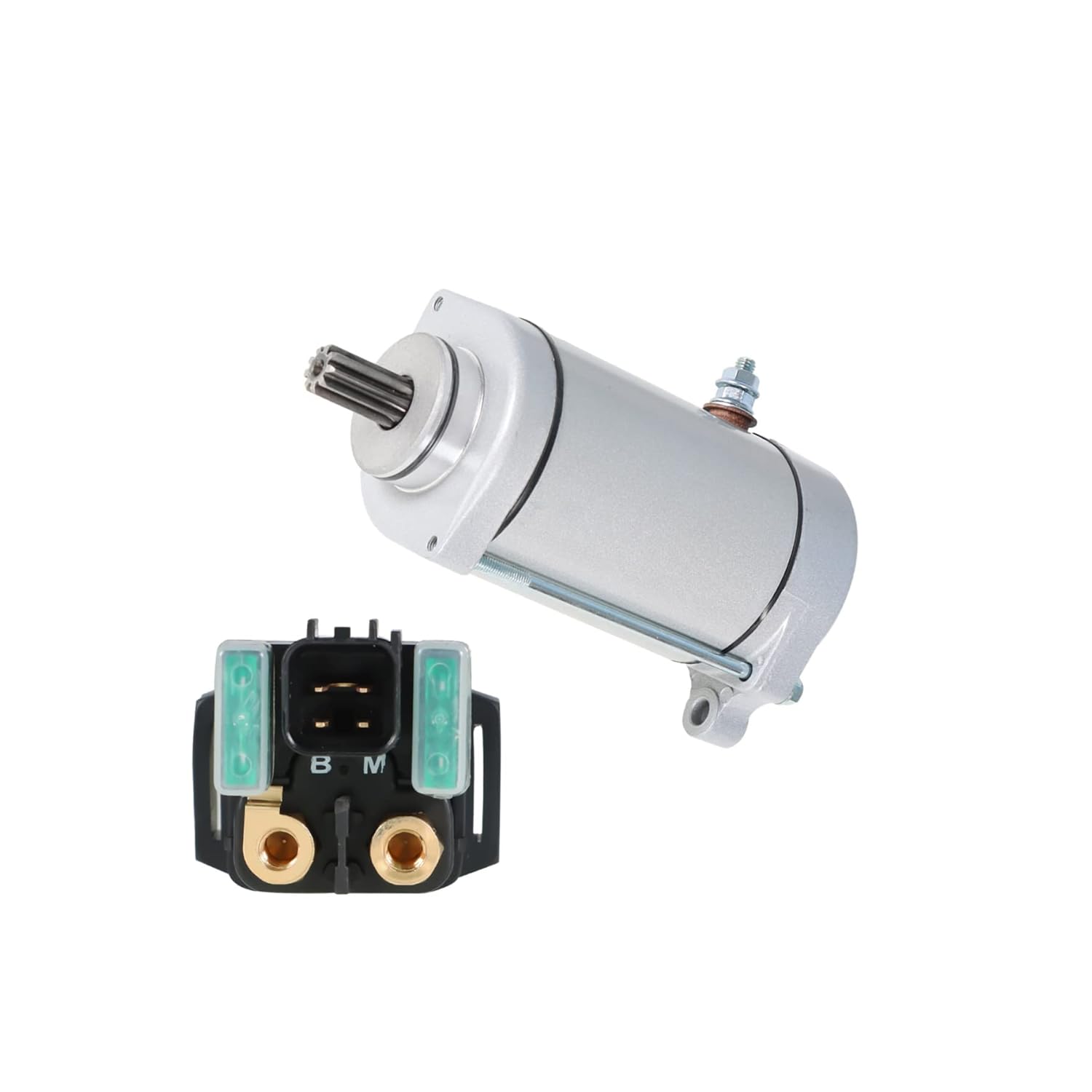 GXYWADY Motorcycle Starter Replacement for Suzuki VL1500 VL1500B 1998-2004 with Relay Solenoid