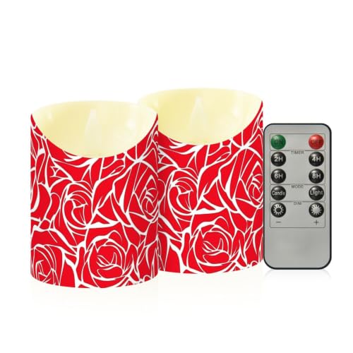 Velas sin llama seguras con temporizador automático y diseño elegante de rosas