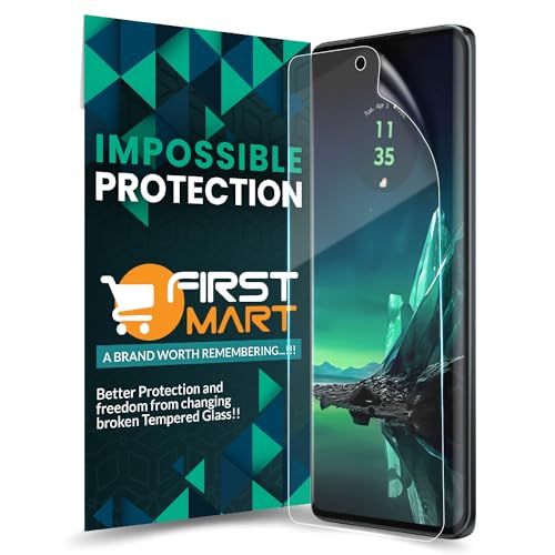 Image of FIRST MART TPU Screen Protector for Motorola Edge 40 / Motorola Edge 40 Neo - Unbreakable Membrane Protection, Case Friendly Coverage, Bubble-Free, Edge to Edge Coverage [ 1 Pack]