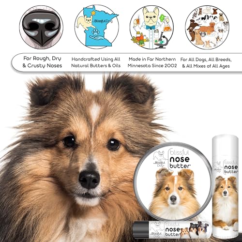 Image of The Blissful Dog Shetland Sheepdog Nose Butter, Versatile Dog Nose Balm for Dry Nose, Handcrafted Nose Moisturizer, Easy-to-Apply Dog Essentials, Unscented, 0.50 oz.