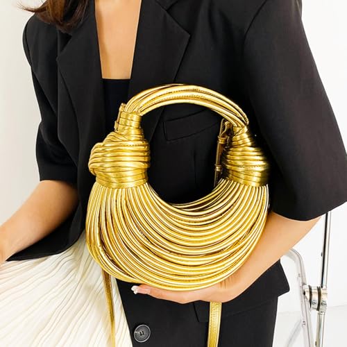 Bolso Clutch para mujer dorado para fiesta miniatura 6