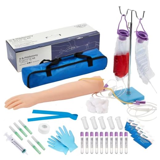 Kit de Flebotomía | IV (intravenoso), Venopunción, Práctica de Flebotomía | Regalo Perfecto de para Estudiantes de Medicina y Enfermería | Equipo Completo de Flebotomía con Suministros | USO EDUCATIVO
