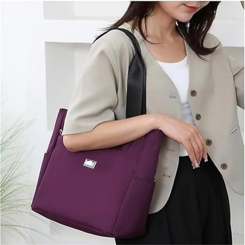 Zcjeaneviln Bag Waterproof,Large Capacity Multi Pocket Nylon Shoulder Bag,Durable and Foldable Fashion Tote Bags3
