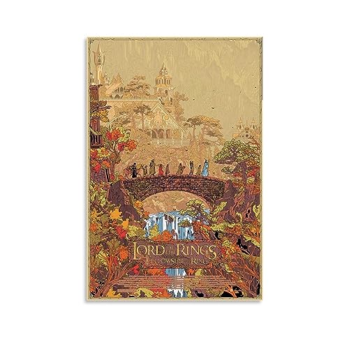 ELedvb Póster de El Señor de los Anillos, lienzo moderno para decoración de dormitorio familiar, 20 x 30 cm