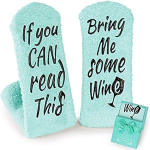 Wine Socks Gifts for Women, Birthday Gifts for Women Friends Female – If You Can Read This Bring Me Some Wine Socks…