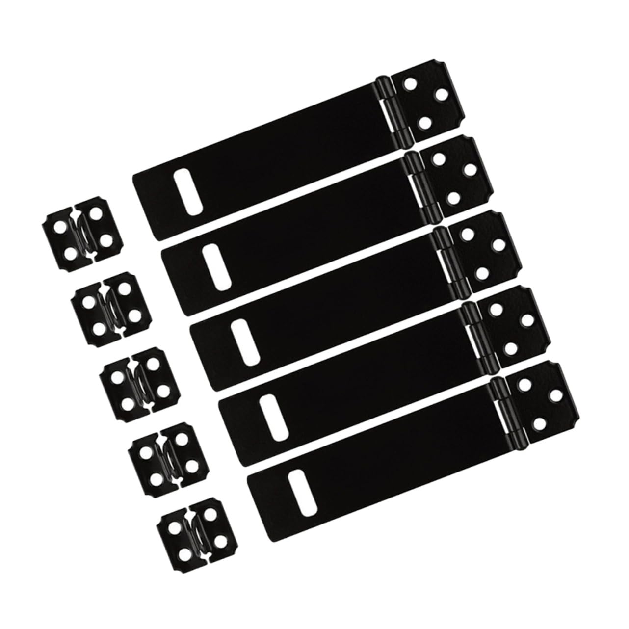 Veemoon Iron Lock Buckle Set of 5 Padlock Hasp for Cabinet Door Lock Easy to Install Security
