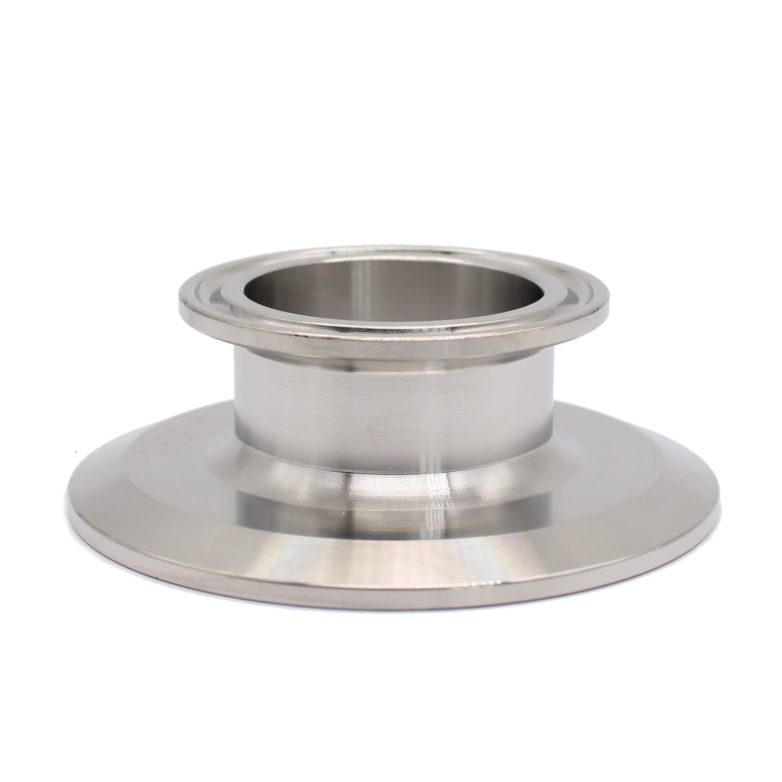 QMINOX 2.5 Inch × 1.5 Inch Sanitary Fitting End Cap Reducer Stainless Steel 304 Sanitary Concentric Reducer Tri Clamp Clover