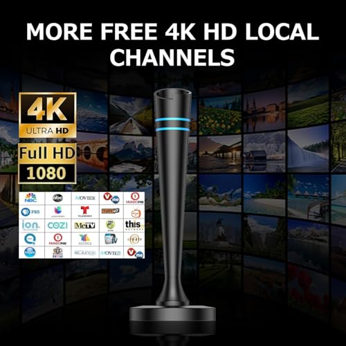 TV Antenna Indoor for smart TV, Digital Antenna for Smart TV with Local Channels, TV Antenna Long Range Reception with Amplifier Signal Booster, 360° Strong Reception, Supports 4K 1080p HD by VLGOEM - Used condition - Image 5