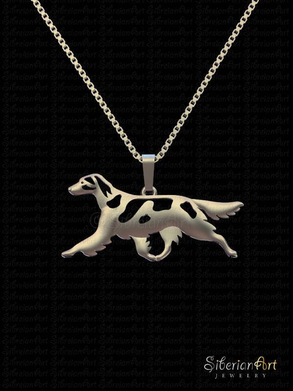 925 Sterling Silver Irish Red White Setter Pendant Necklace Gift For Dog Lovers Dog Necklace Pet Jewelry Dog Memorial Dog Keepsake Personalized Animal Jewelry Birthday Custom Jewelry