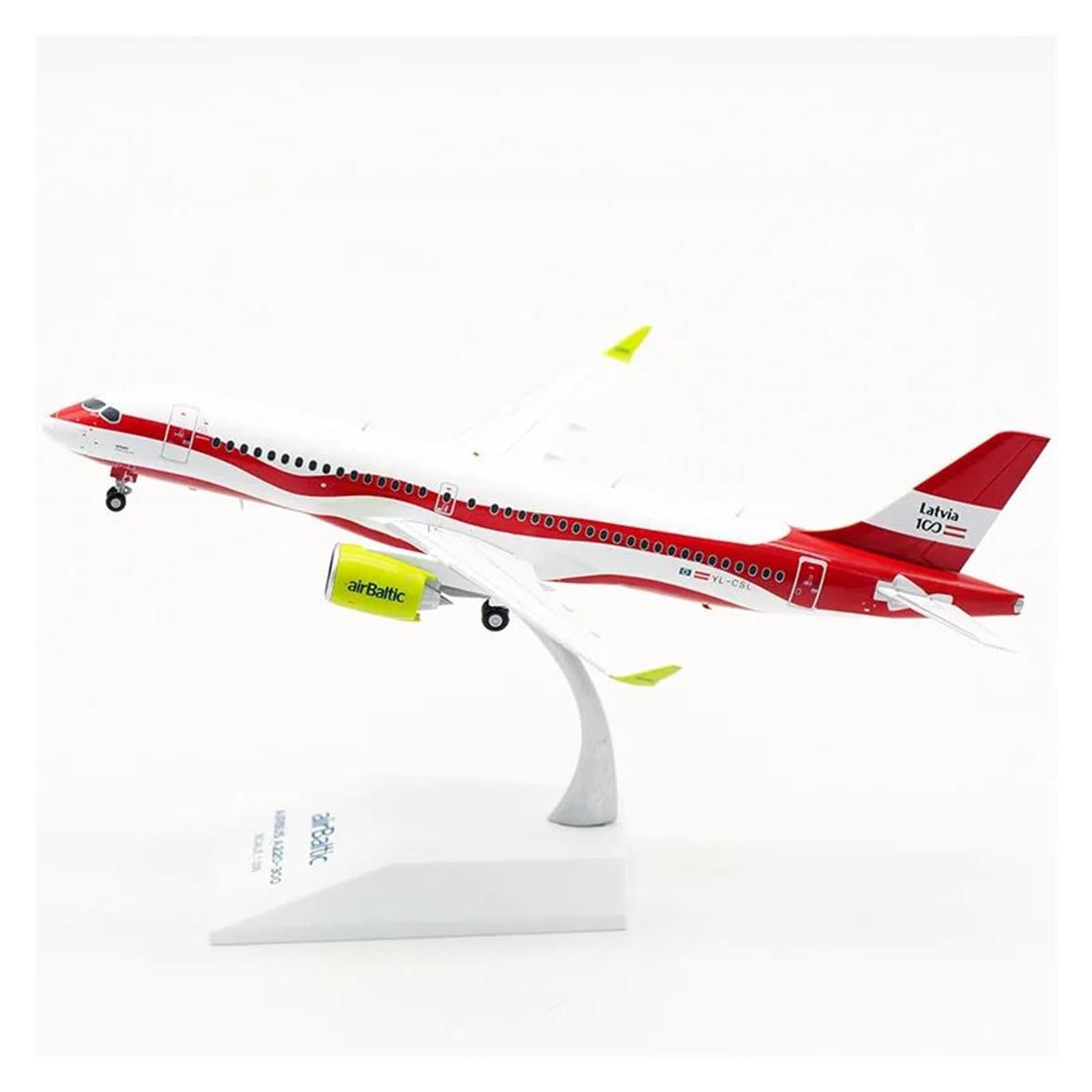 Avión A220 a escala 1:200 modelo de aleación vintage CLMJHG con tren de aterrizaje 5
