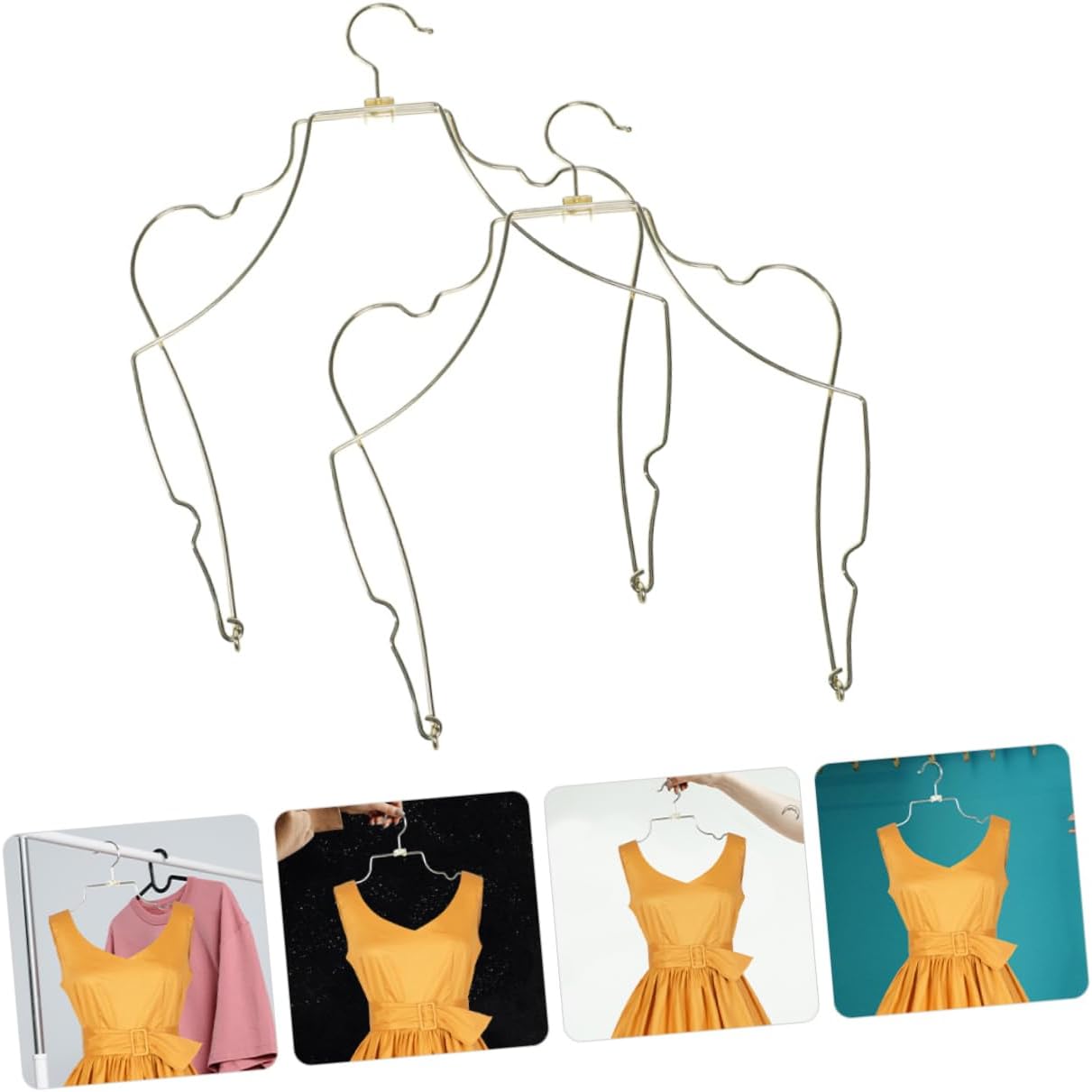 2pcs Metal Swimsuit Hangers Lingerie Hanging Rack Bathing Suit Display Hangers Sturdy for Retail Store