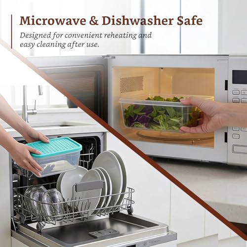 Image of Amazon Brand - Solimo Plastic Container Set with Airtight Lids | BPA-Free | Microwave & Dishwasher Safe | Kitchen Storage Containers | Set of 17