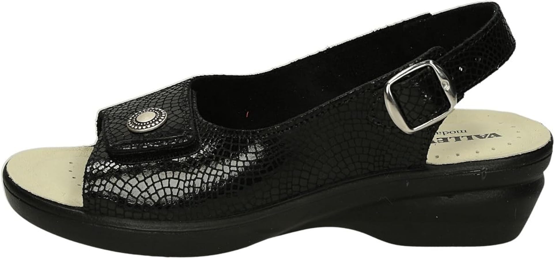 Valleverde 32524 Sandalo Con Tacco A Zeppa Donna – Raso Rosa, Tacco 4 Cm, Slip On