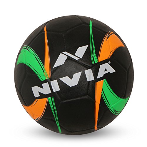 Image of Nivia Street Ball Rubber Football, Size 5 (Black)