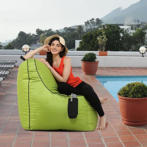 Sattva All Weather Water Resistant Lounger Bean Bag For Adults - Big Bean Bag Covers Only (No Filling), Love Sack Bean Bag Oversized, Washable Ultra Soft Zipper, For Dorm & Family Room (Green) #TOP6